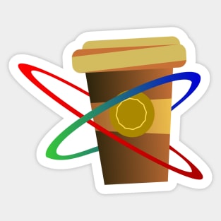 coffee power atom Sticker